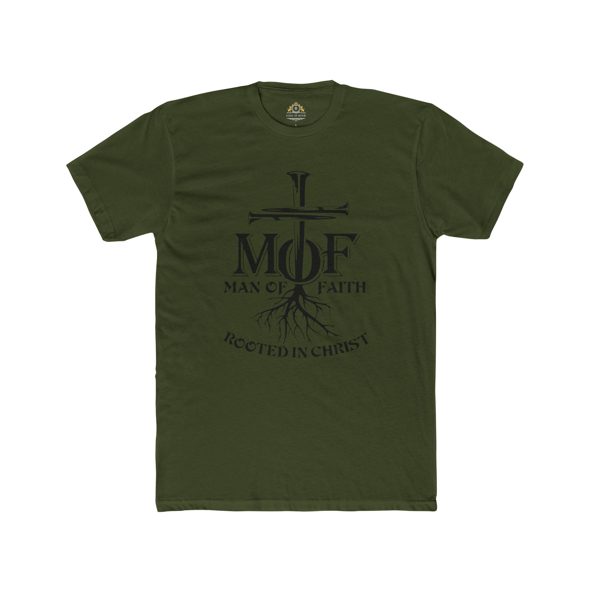 Man of Faith Tee — 'Rooted in Christ' Christian T‑Shirt