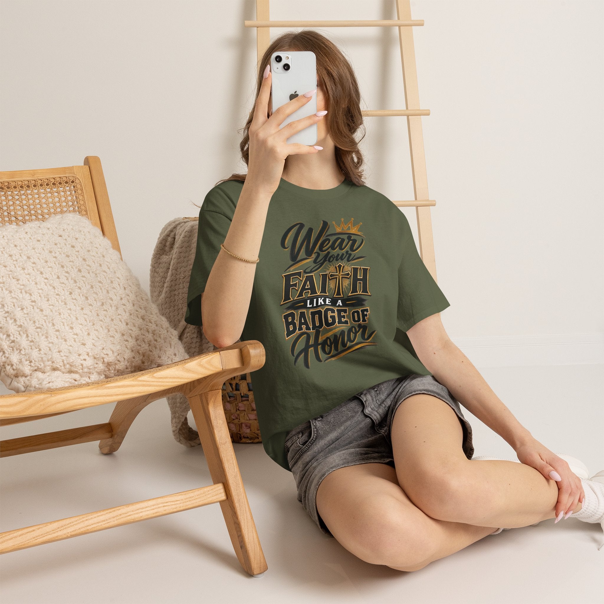"Wear Your Faith Like A Badge of Honor" V.2 - T-Shirt