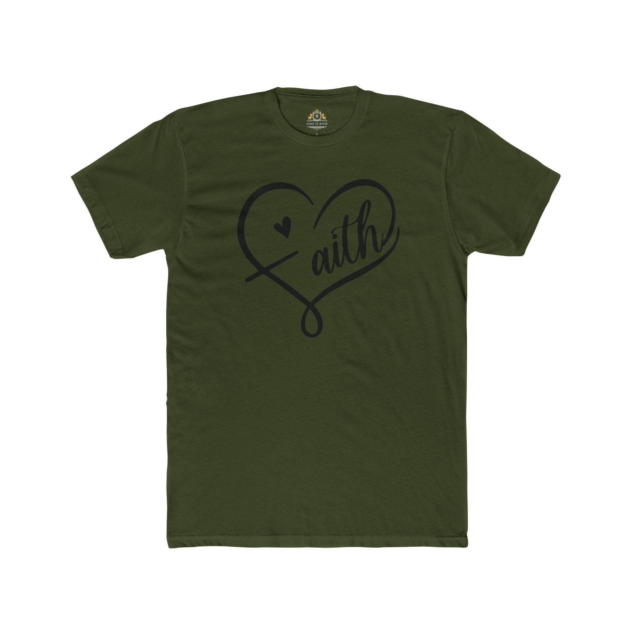 Faith Heart T-Shirt — Script Heart Faith Tee