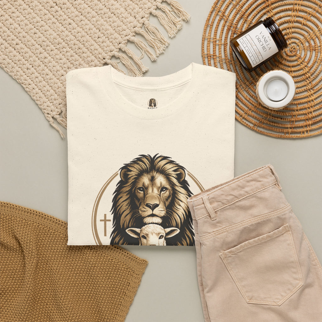 "Badge Of Honor" Lion Graphic Tee (Faith • Purpose • Legacy)