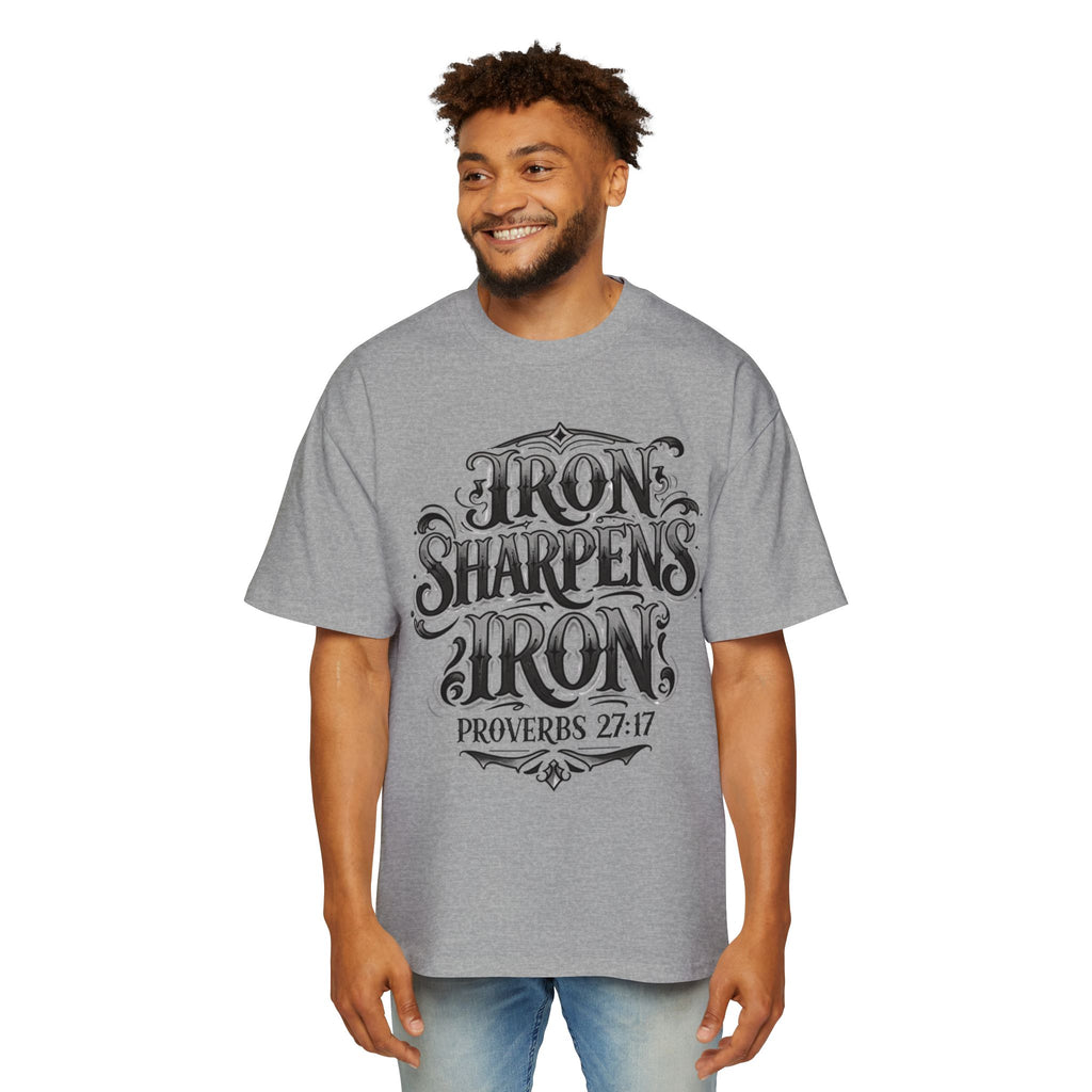 T-Shirt — "Iron Sharpens Iron" Proverbs 27:17 Christian Graphic Tee