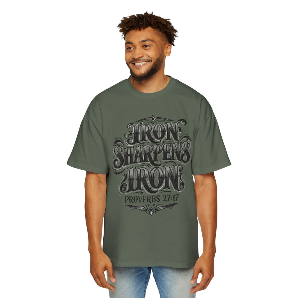 T-Shirt — "Iron Sharpens Iron" Proverbs 27:17 Christian Graphic Tee