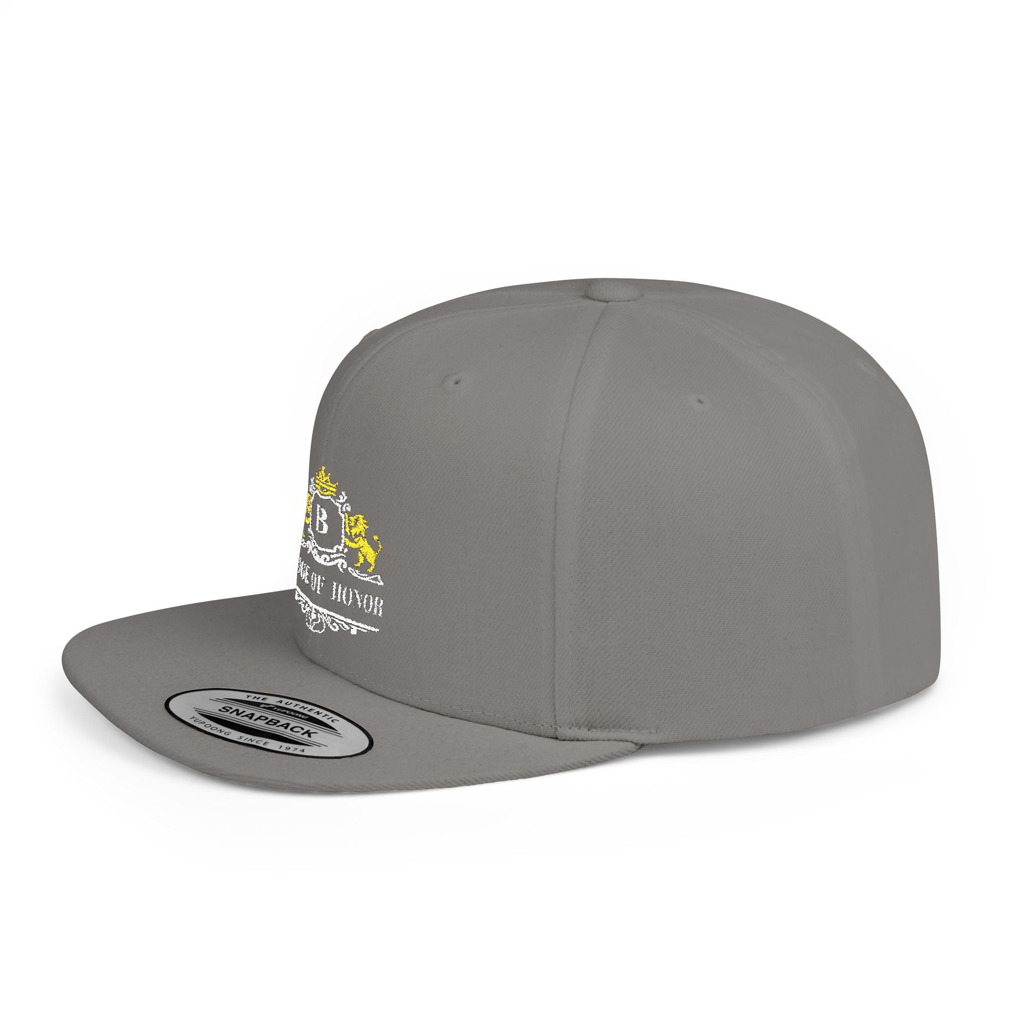 Badge Of Honor Crest Snapback Hat — 'B' Royal Emblem Flat-Bill Cap