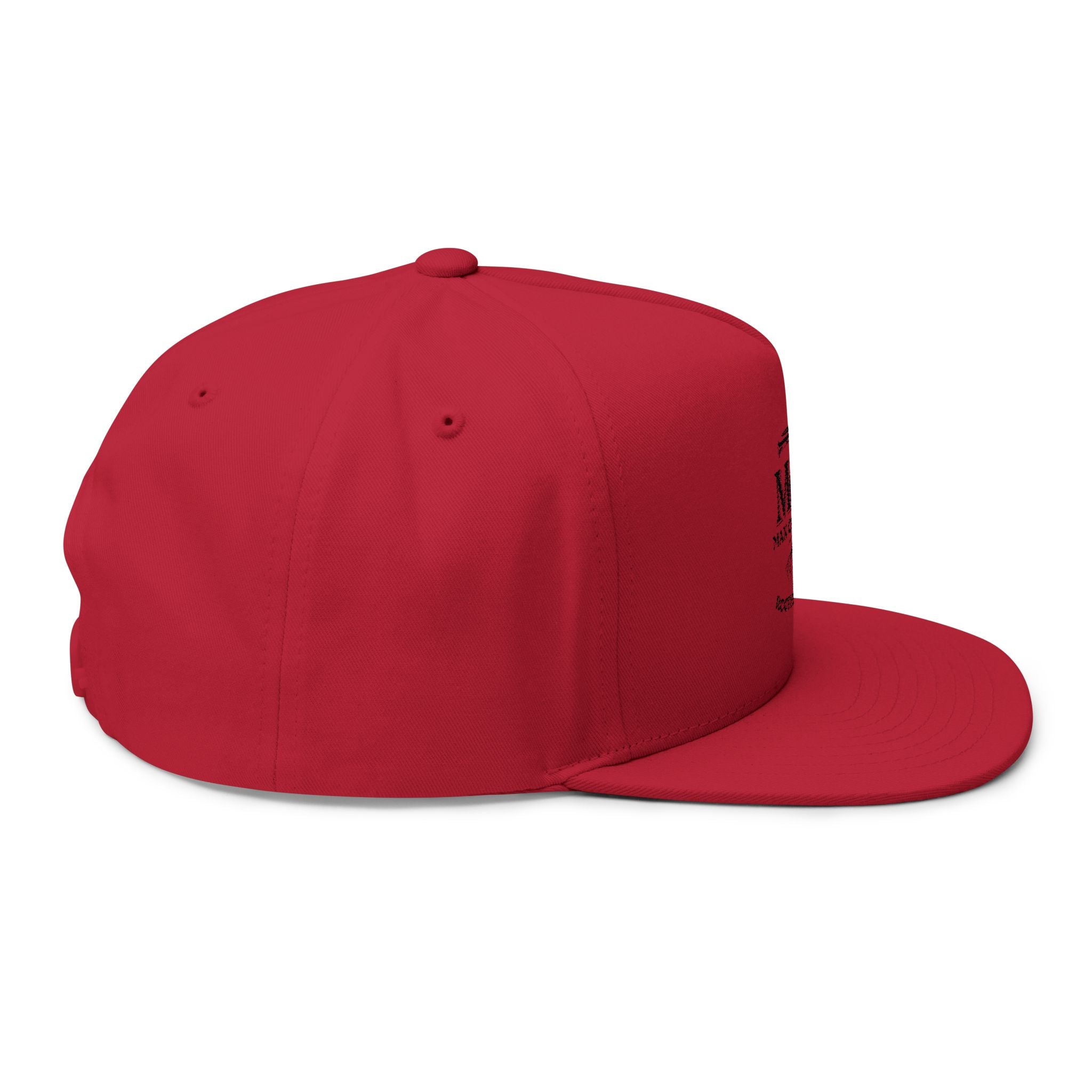 Embroidered 'Man of Faith' Flat Bill Cap — Rooted in Christ Snapback