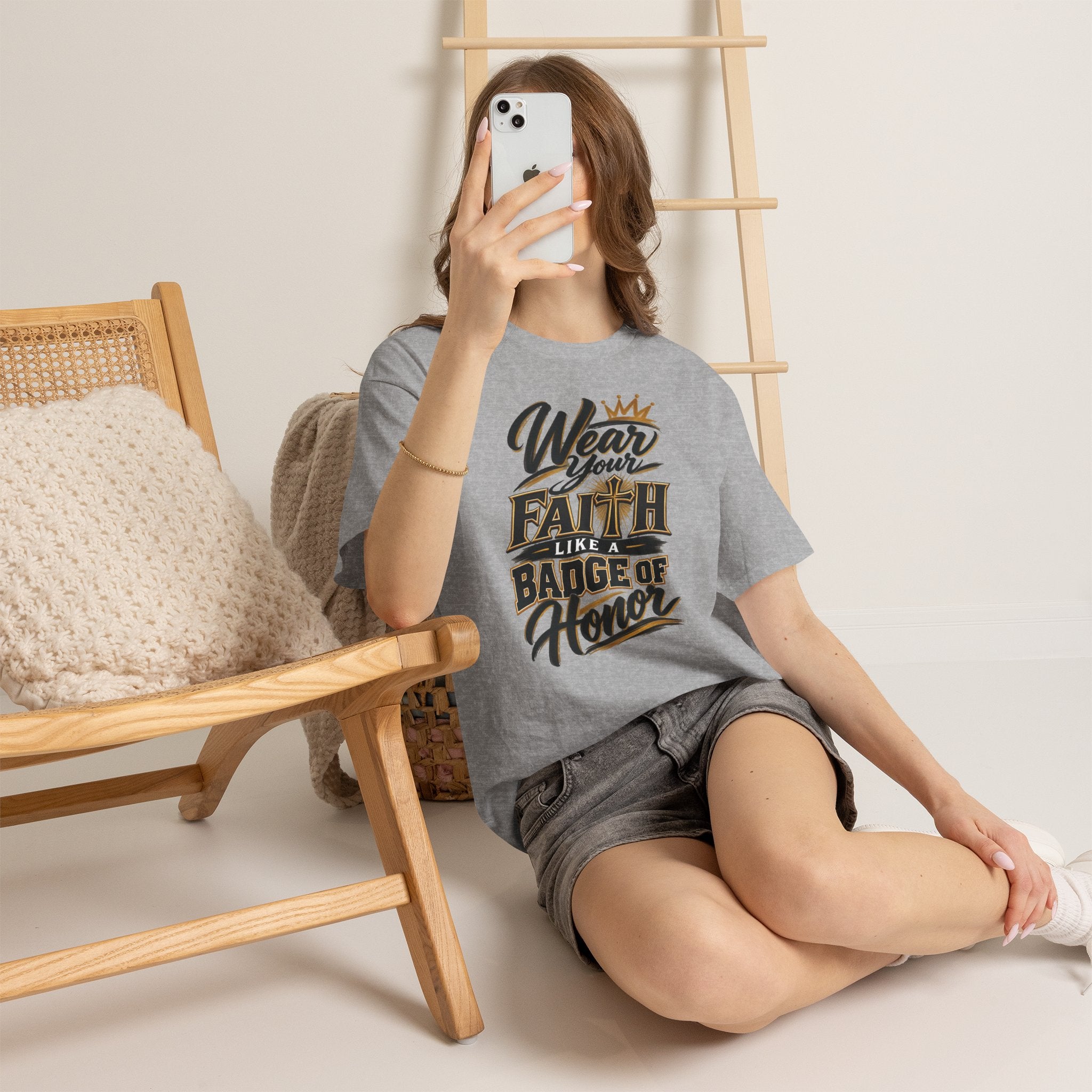 "Wear Your Faith Like A Badge of Honor" V.2 - T-Shirt
