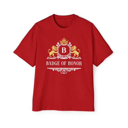 Badge Of Honor Crest Tee — Men's Oversized Graphic T-Shirt