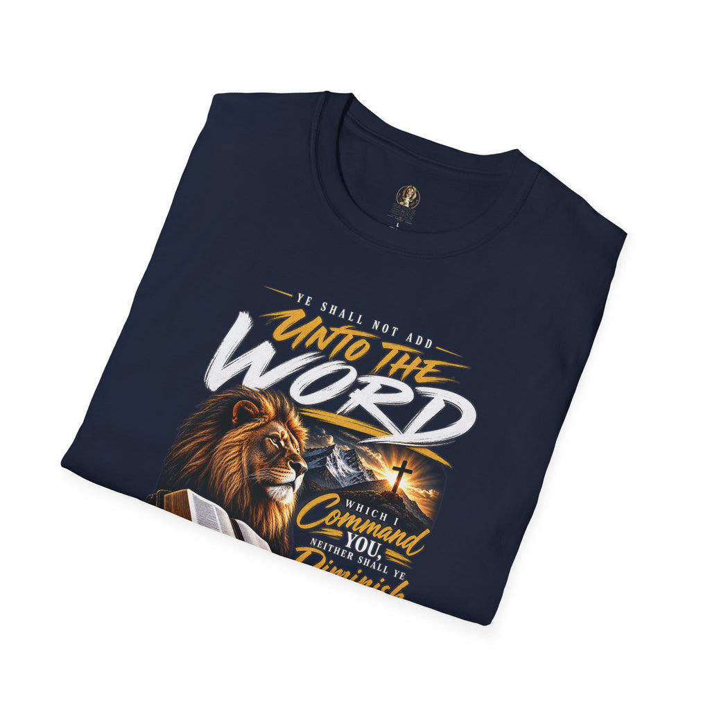 "Ye Shall Not Add Unto the Word" Lion Bible Verse - T-Shirt