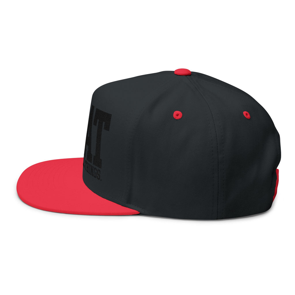 GOAT Embroidered Flat Bill Cap — "God Over All Things" Christian Snapback