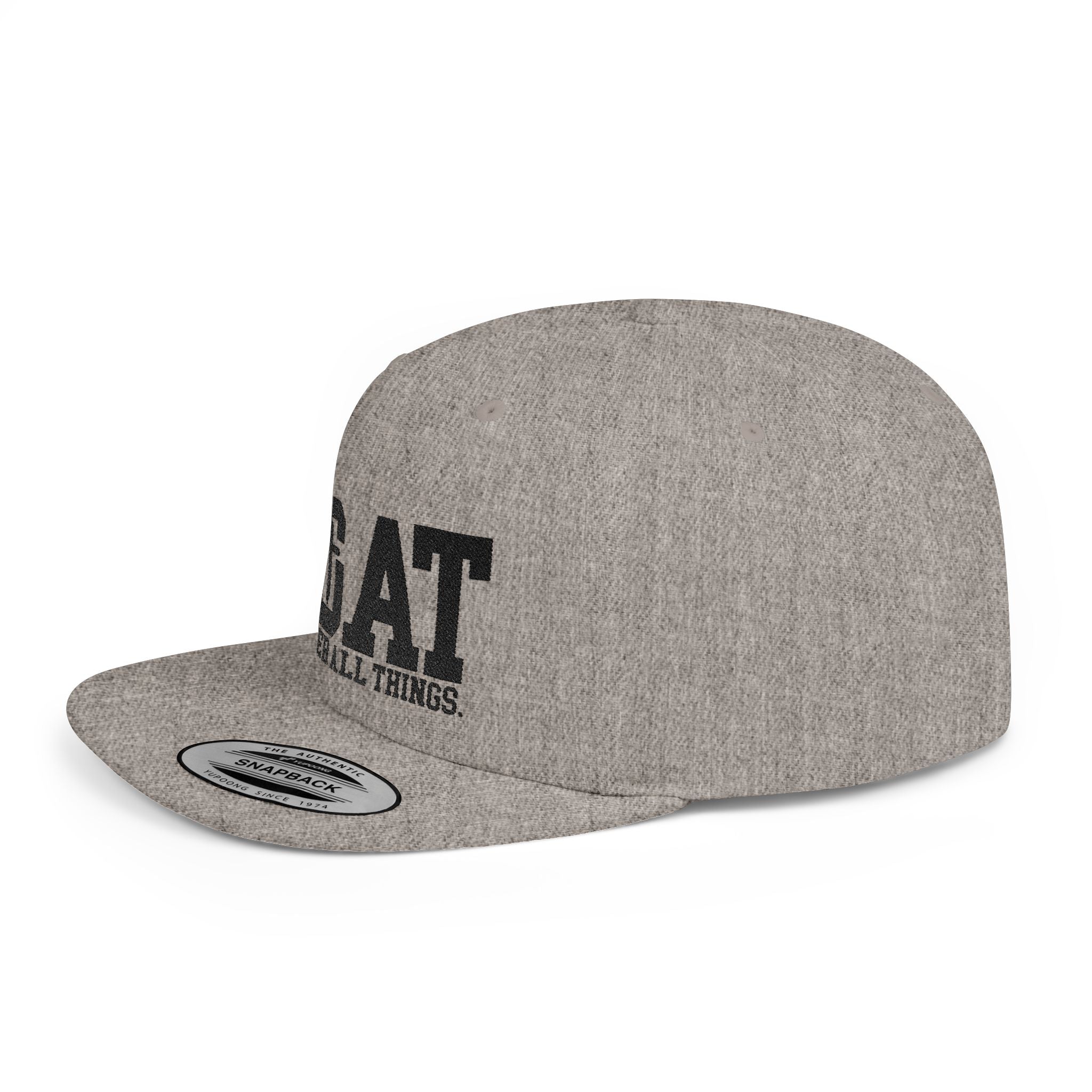 GOAT Snapback Hat — "God Over All Things" Flat-Bill Christian Baseball Cap