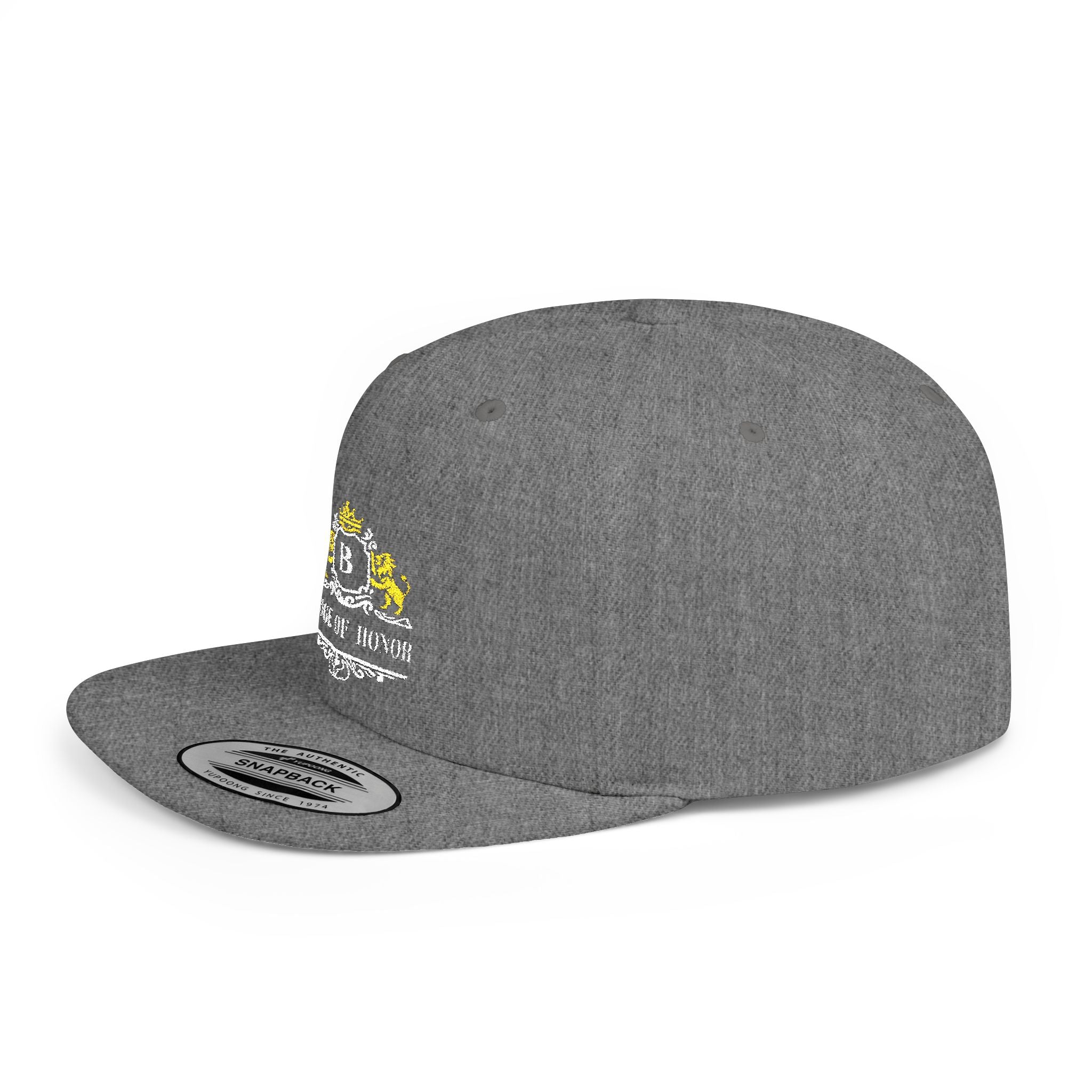Badge Of Honor Crest Snapback Hat — 'B' Royal Emblem Flat-Bill Cap