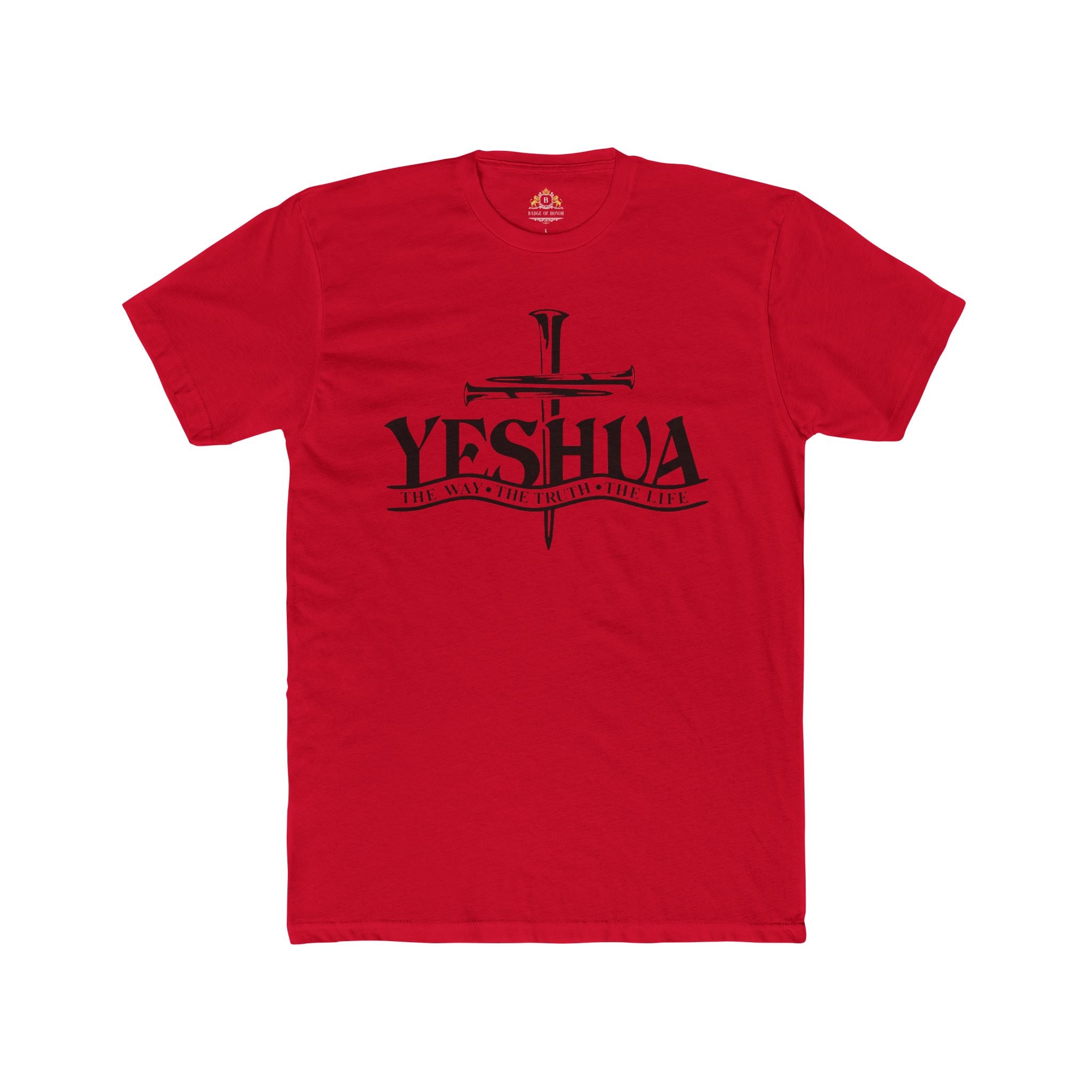 Yeshua Cross T‑Shirt — Faith Christian Tee ("Yeshua: The Way, The Truth, The Life")