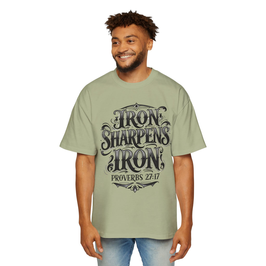T-Shirt — "Iron Sharpens Iron" Proverbs 27:17 Christian Graphic Tee