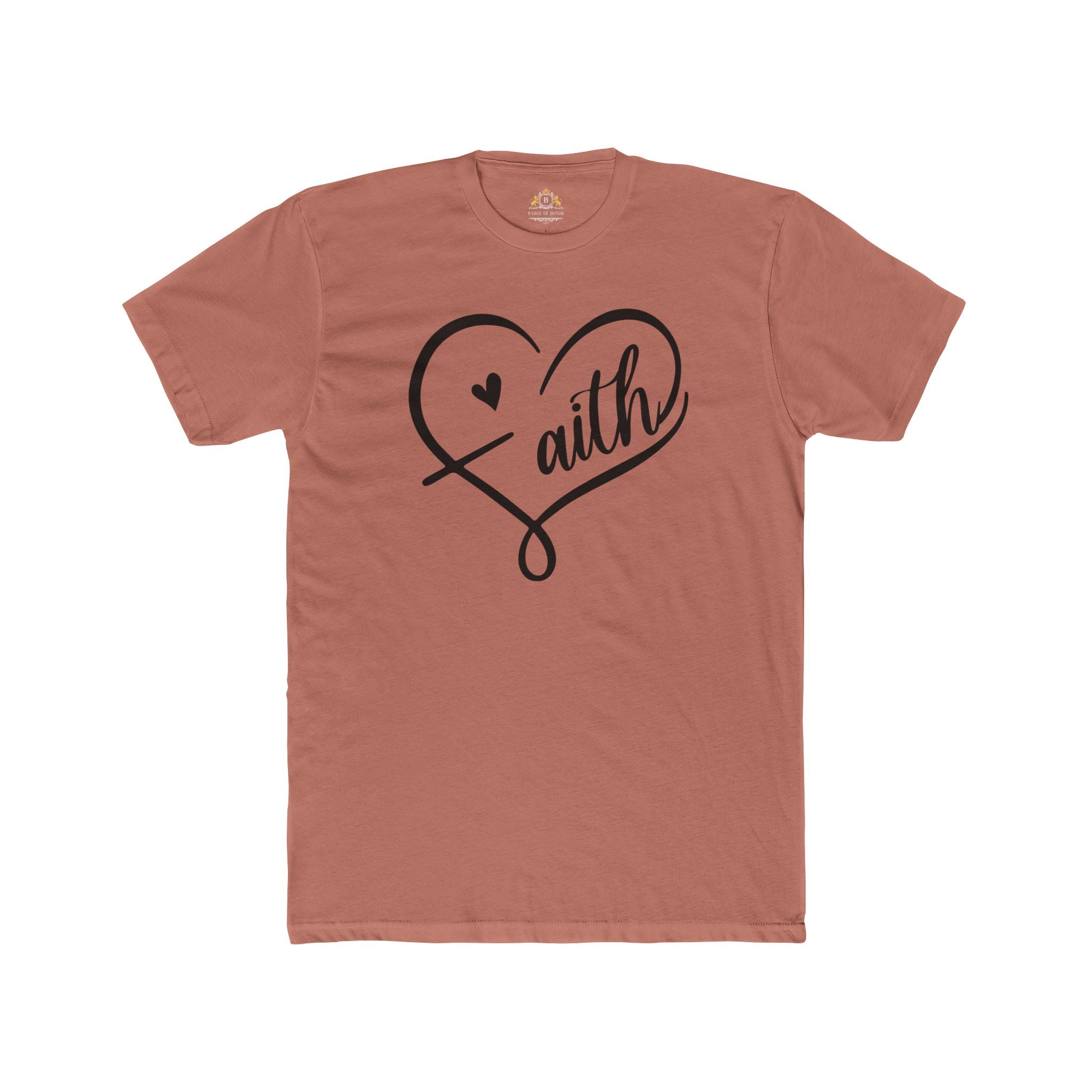 Faith Heart T-Shirt — Script Heart Faith Tee