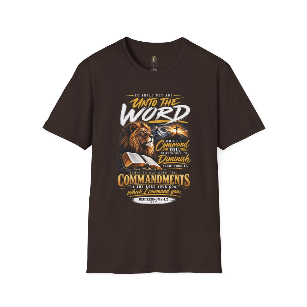 "Ye Shall Not Add Unto the Word" Lion Bible Verse - T-Shirt