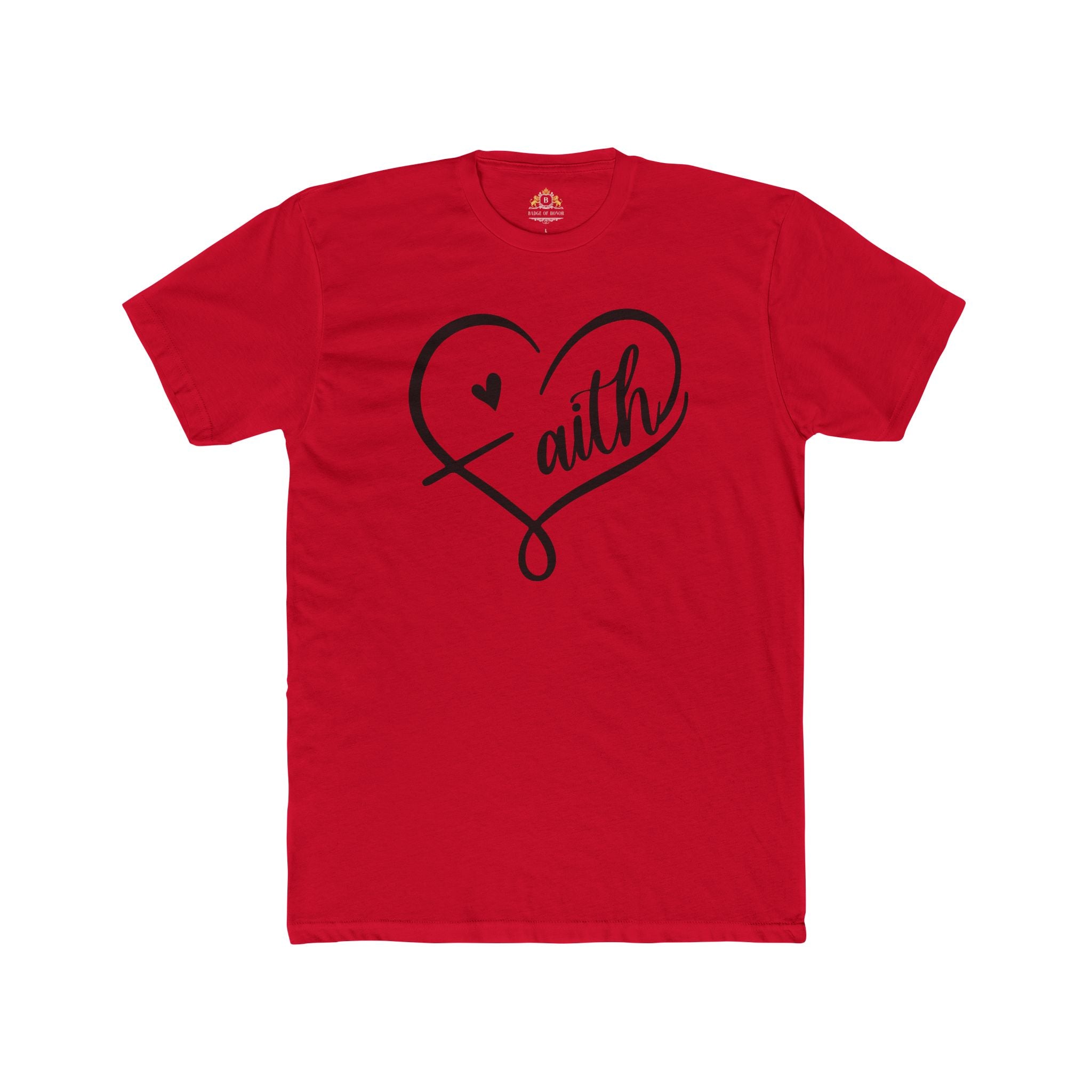 Faith Heart T-Shirt — Script Heart Faith Tee