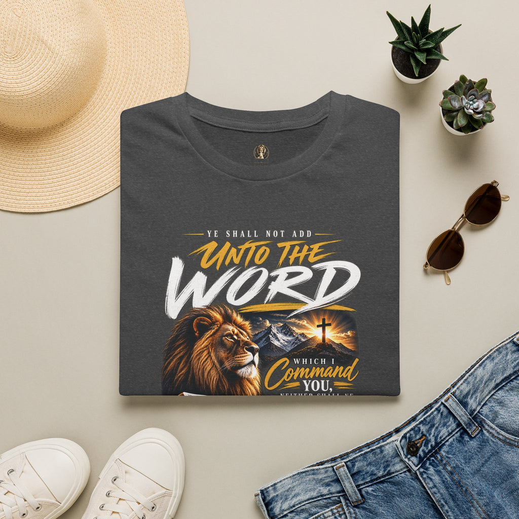"Ye Shall Not Add Unto the Word" Lion Bible Verse - T-Shirt