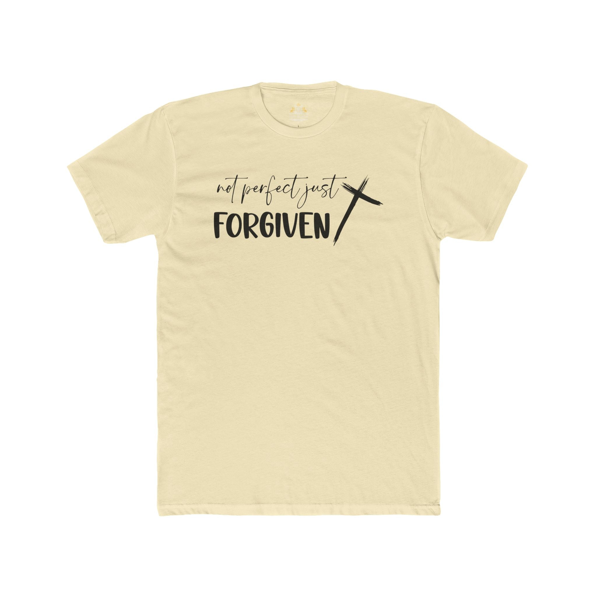 Forgiven Cross T-Shirt — 'Not Perfect Just Forgiven' Christian Tee