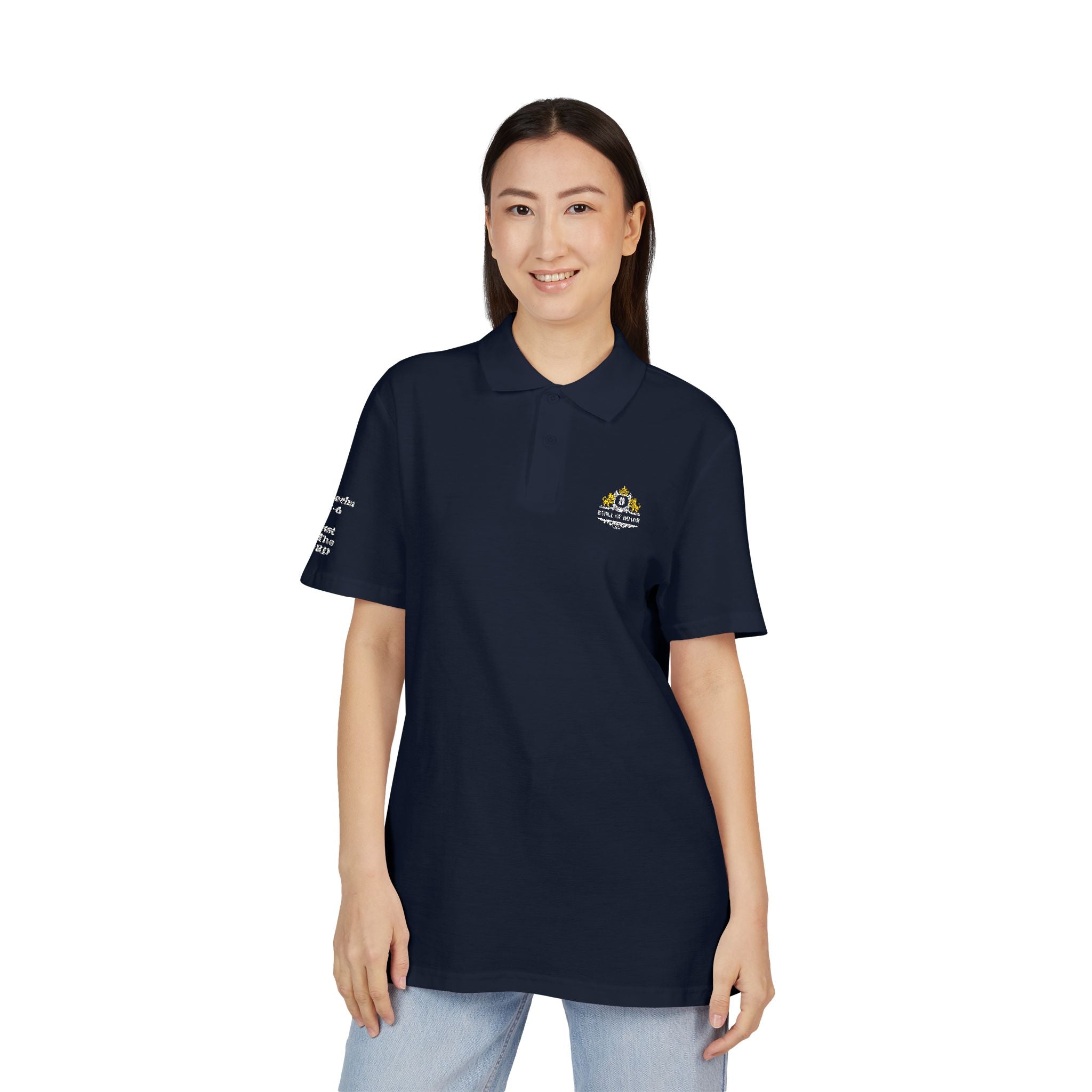 Badge Of Honor Crest Polo Shirt - 'Proverbs 3:5-6 Trust In The Lord'