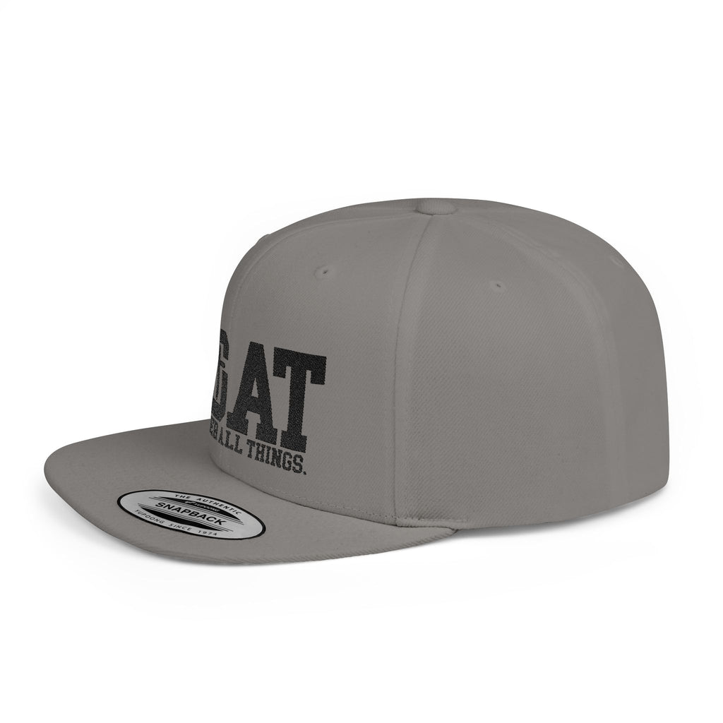 GOAT Snapback Hat — "God Over All Things" Flat-Bill Christian Baseball Cap