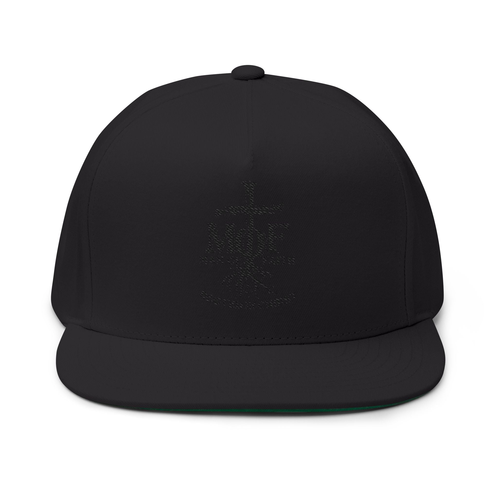 Embroidered 'Man of Faith' Flat Bill Cap — Rooted in Christ Snapback
