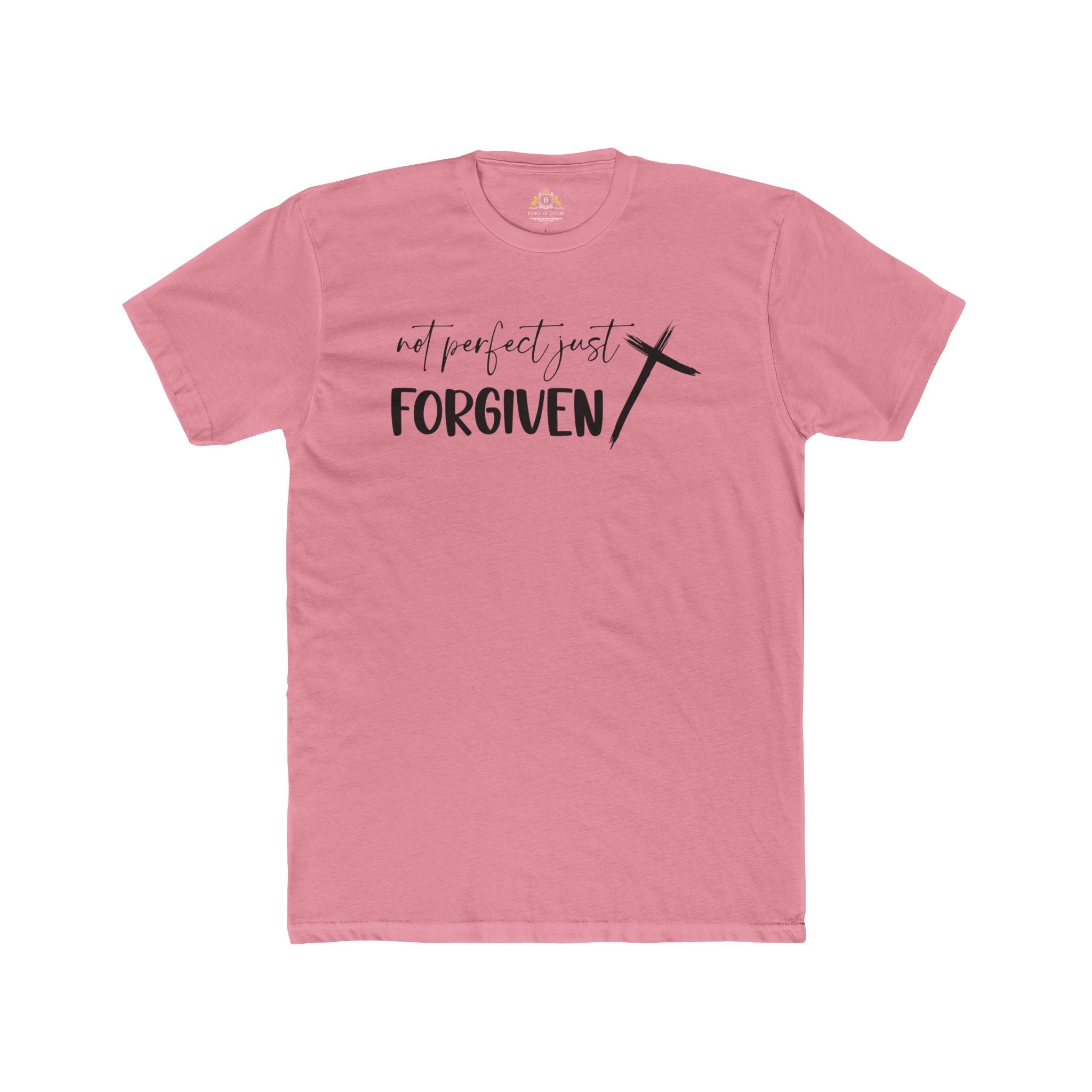 Forgiven Cross T-Shirt — 'Not Perfect Just Forgiven' Christian Tee