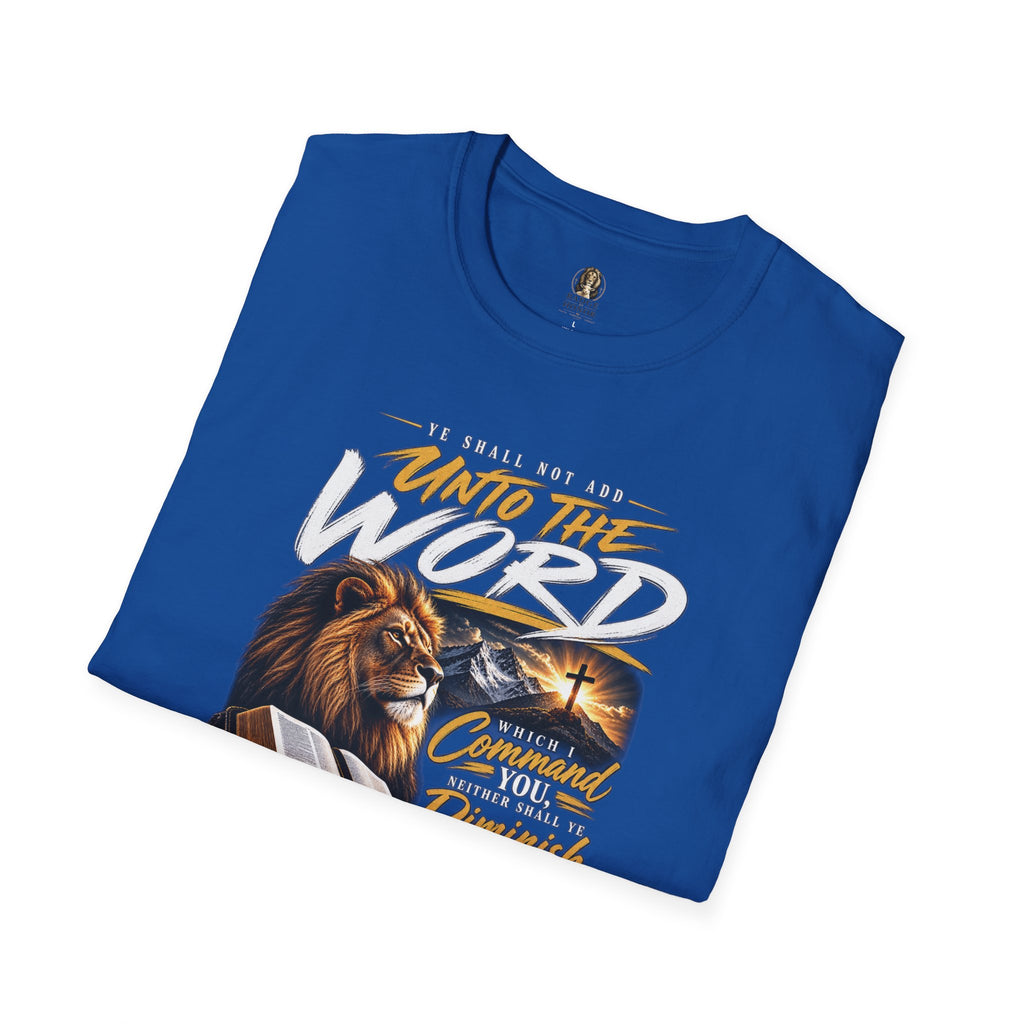 "Ye Shall Not Add Unto the Word" Lion Bible Verse - T-Shirt