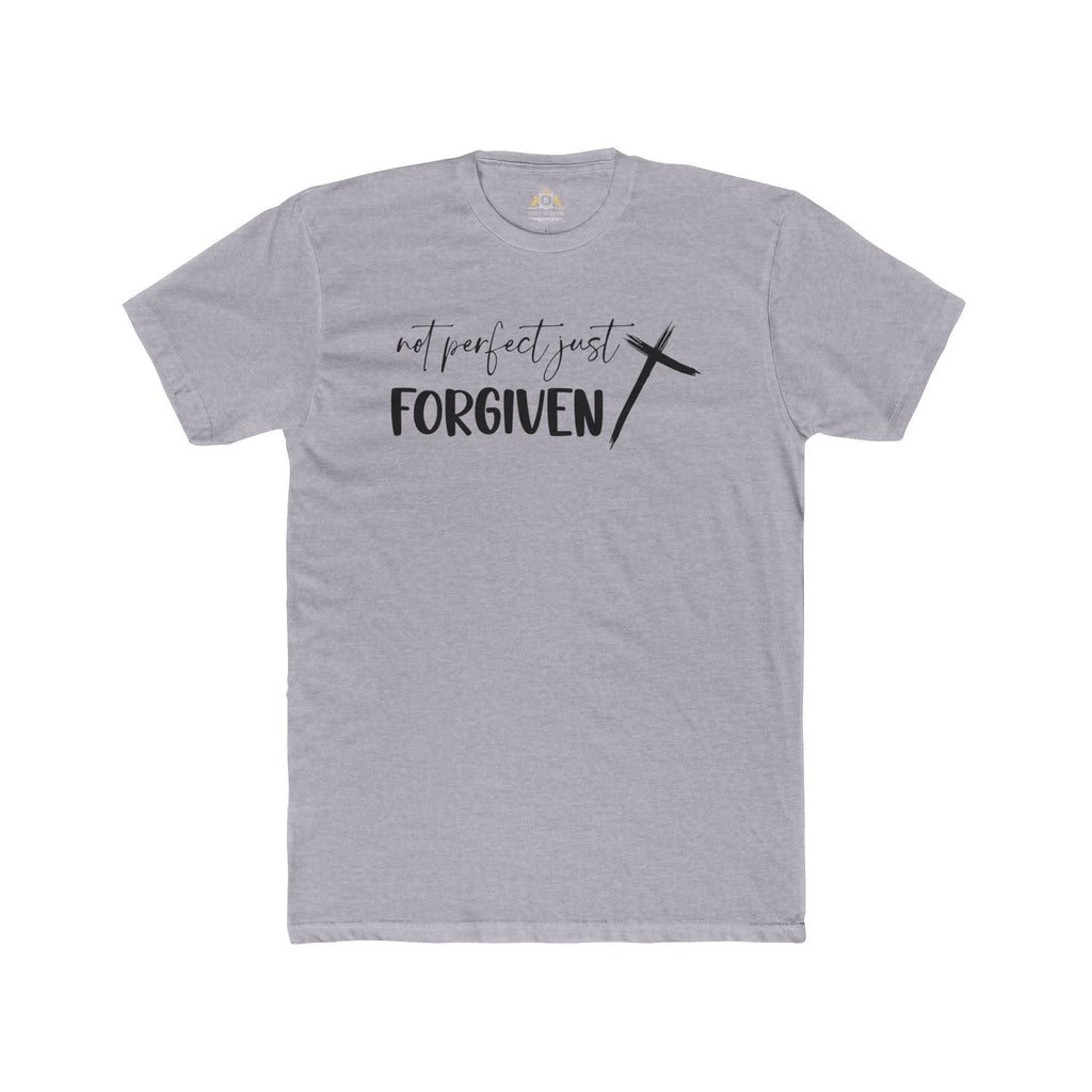 Forgiven Cross T-Shirt — 'Not Perfect Just Forgiven' Christian Tee