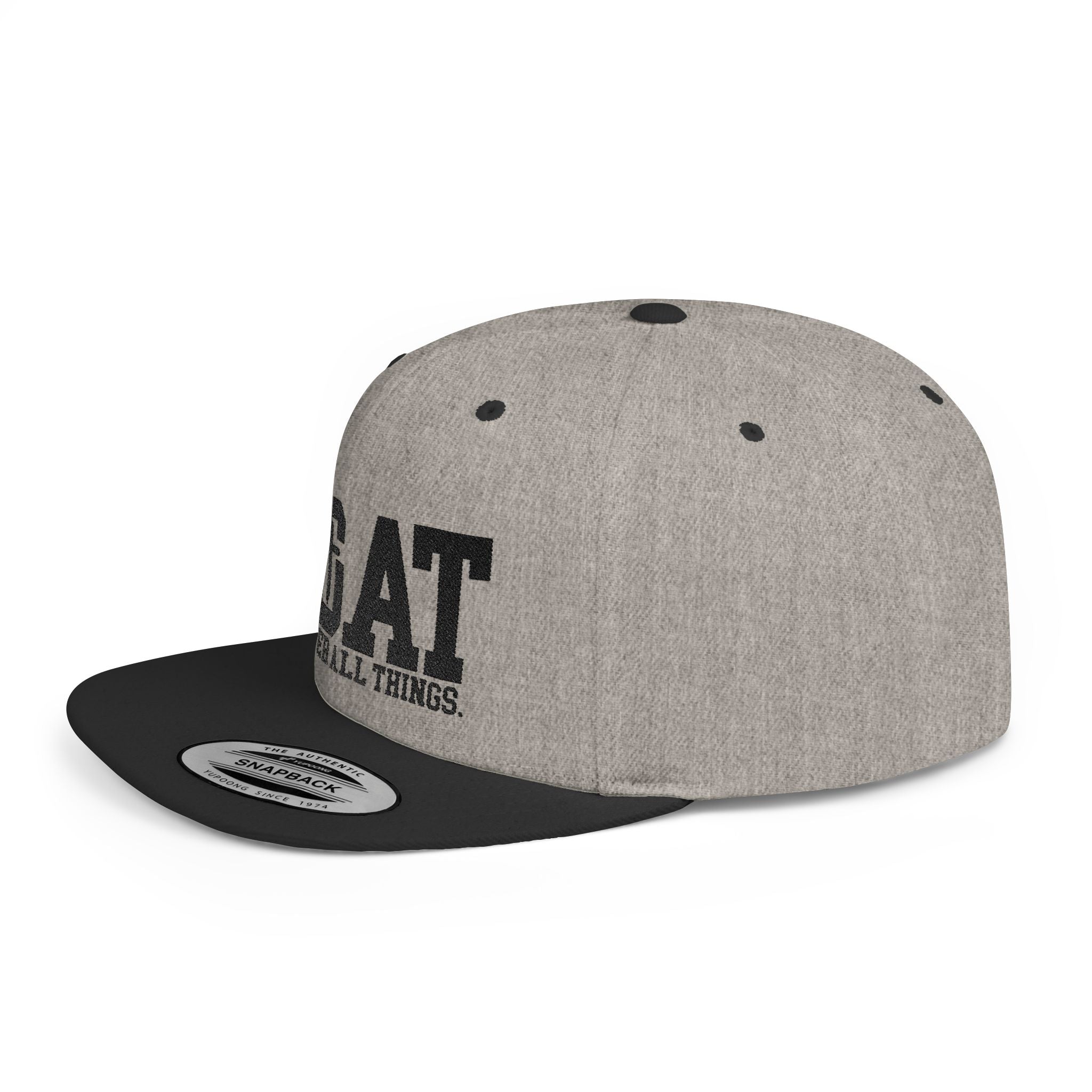 GOAT Snapback Hat — "God Over All Things" Flat-Bill Christian Baseball Cap