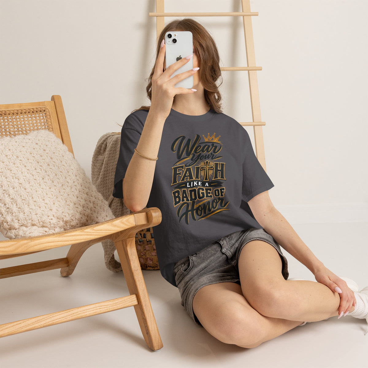 "Wear Your Faith Like A Badge of Honor" V.2 - T-Shirt