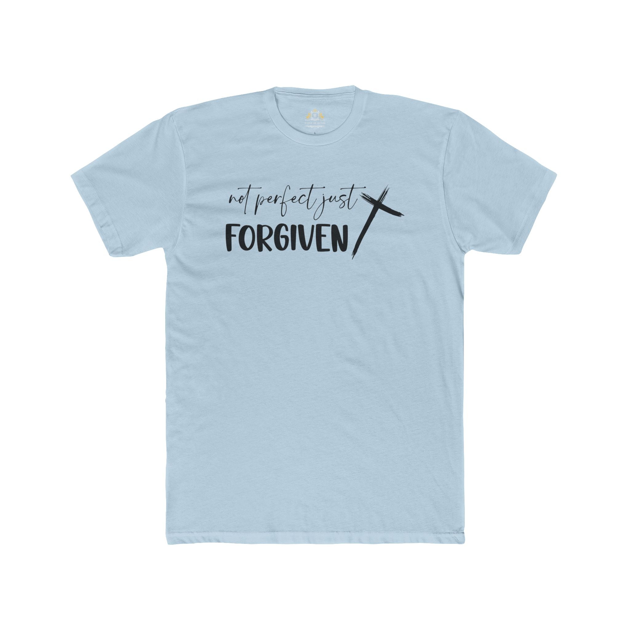 Forgiven Cross T-Shirt — 'Not Perfect Just Forgiven' Christian Tee