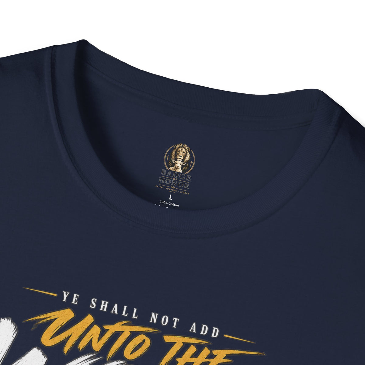 "Ye Shall Not Add Unto the Word" Lion Bible Verse - T-Shirt