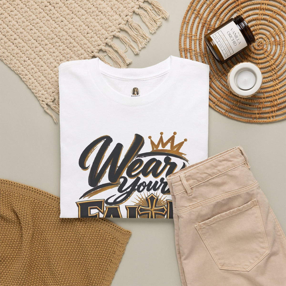 "Wear Your Faith Like A Badge of Honor" V.2 - T-Shirt