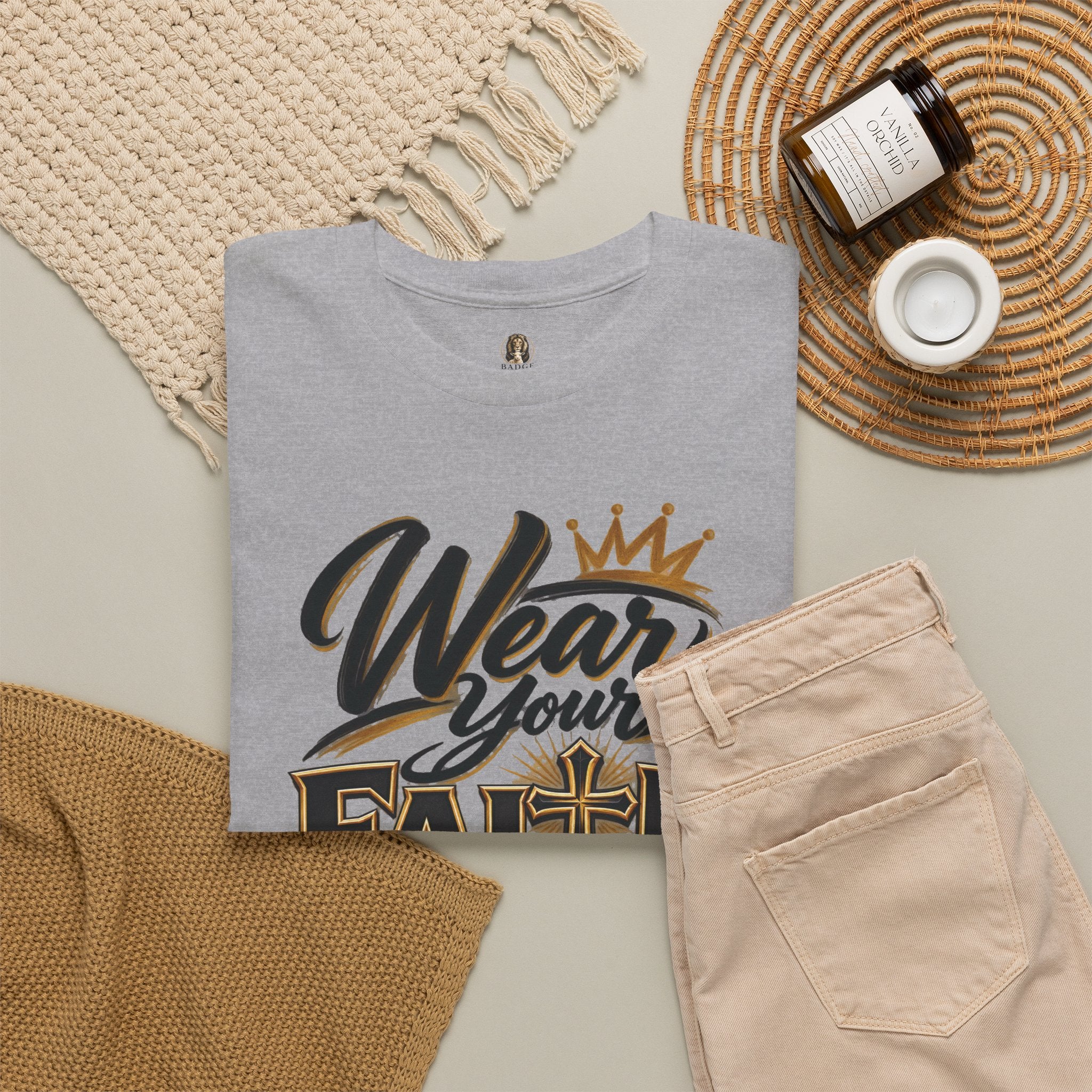 "Wear Your Faith Like A Badge of Honor" V.2 - T-Shirt