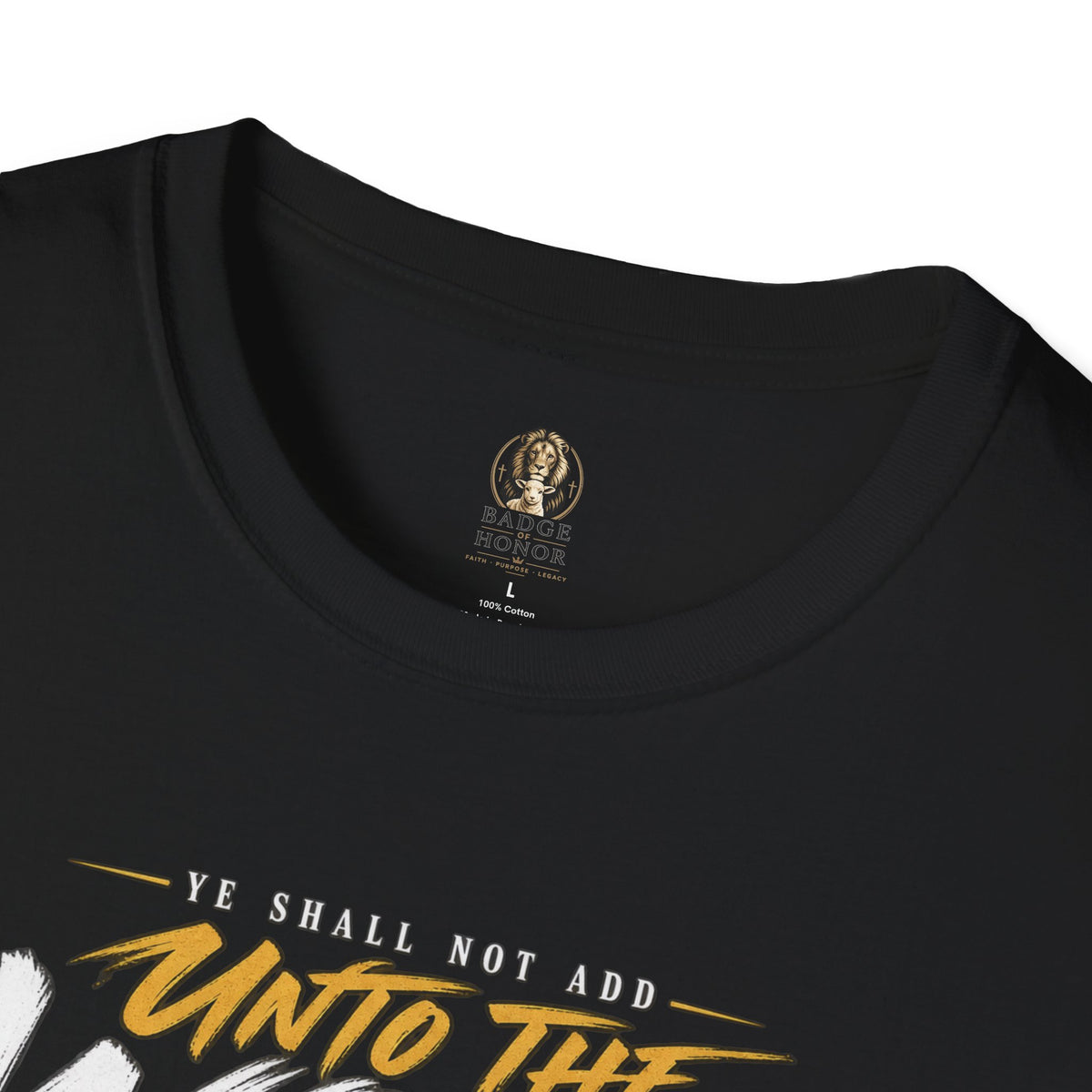 "Ye Shall Not Add Unto the Word" Lion Bible Verse - T-Shirt