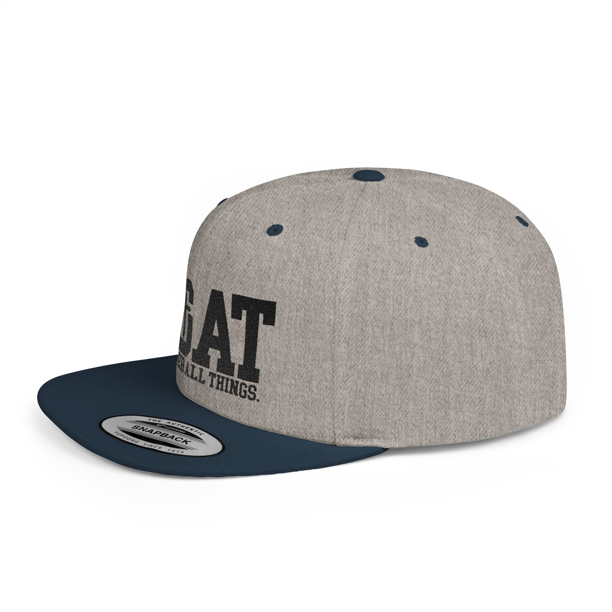 GOAT Snapback Hat — "God Over All Things" Flat-Bill Christian Baseball Cap