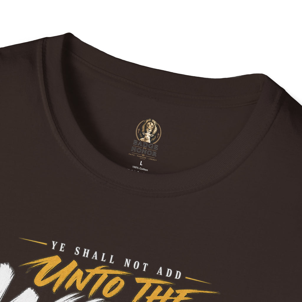 "Ye Shall Not Add Unto the Word" Lion Bible Verse - T-Shirt