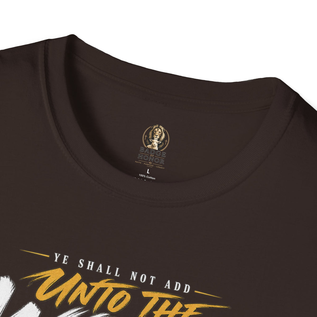 "Ye Shall Not Add Unto the Word" Lion Bible Verse - T-Shirt