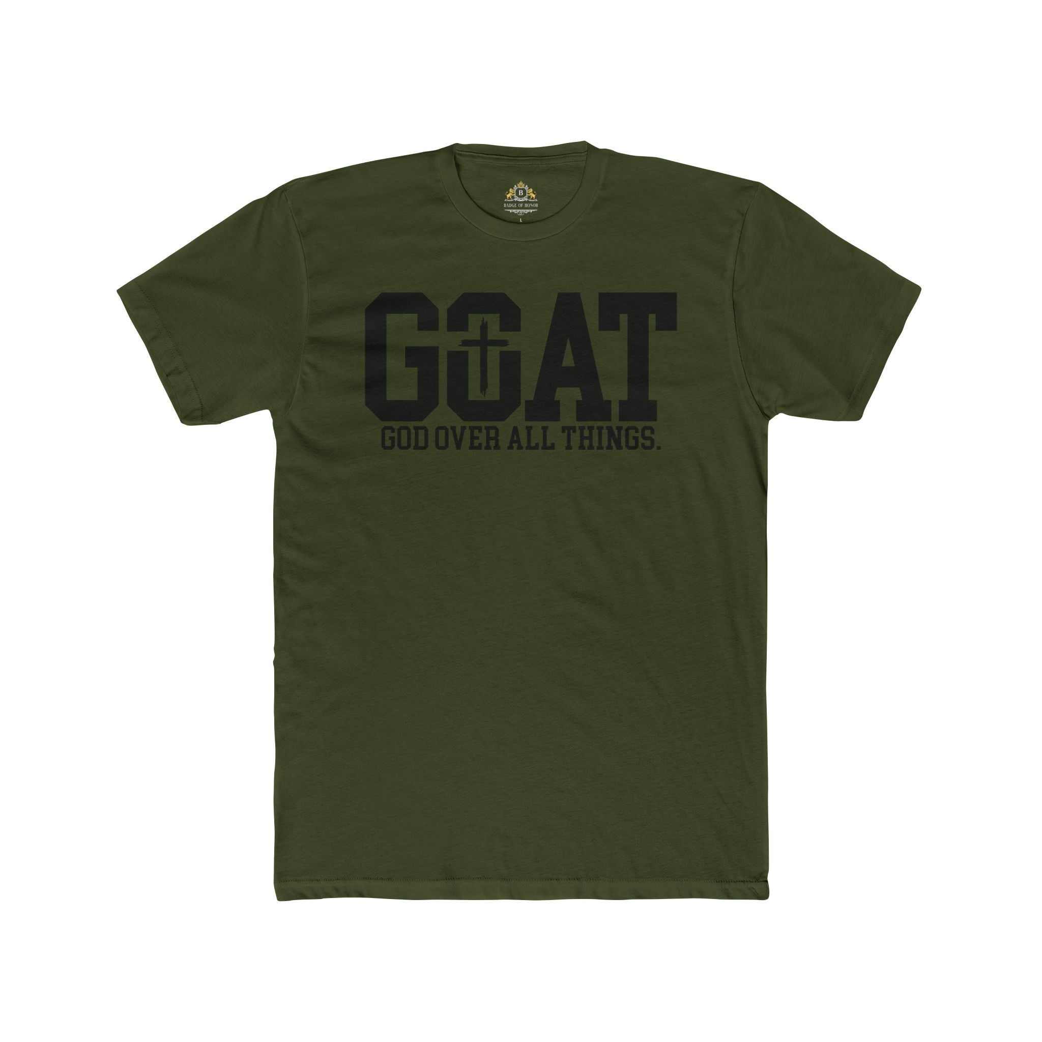 GOAT Tee — "God Over All Things" Christian Faith T-Shirt