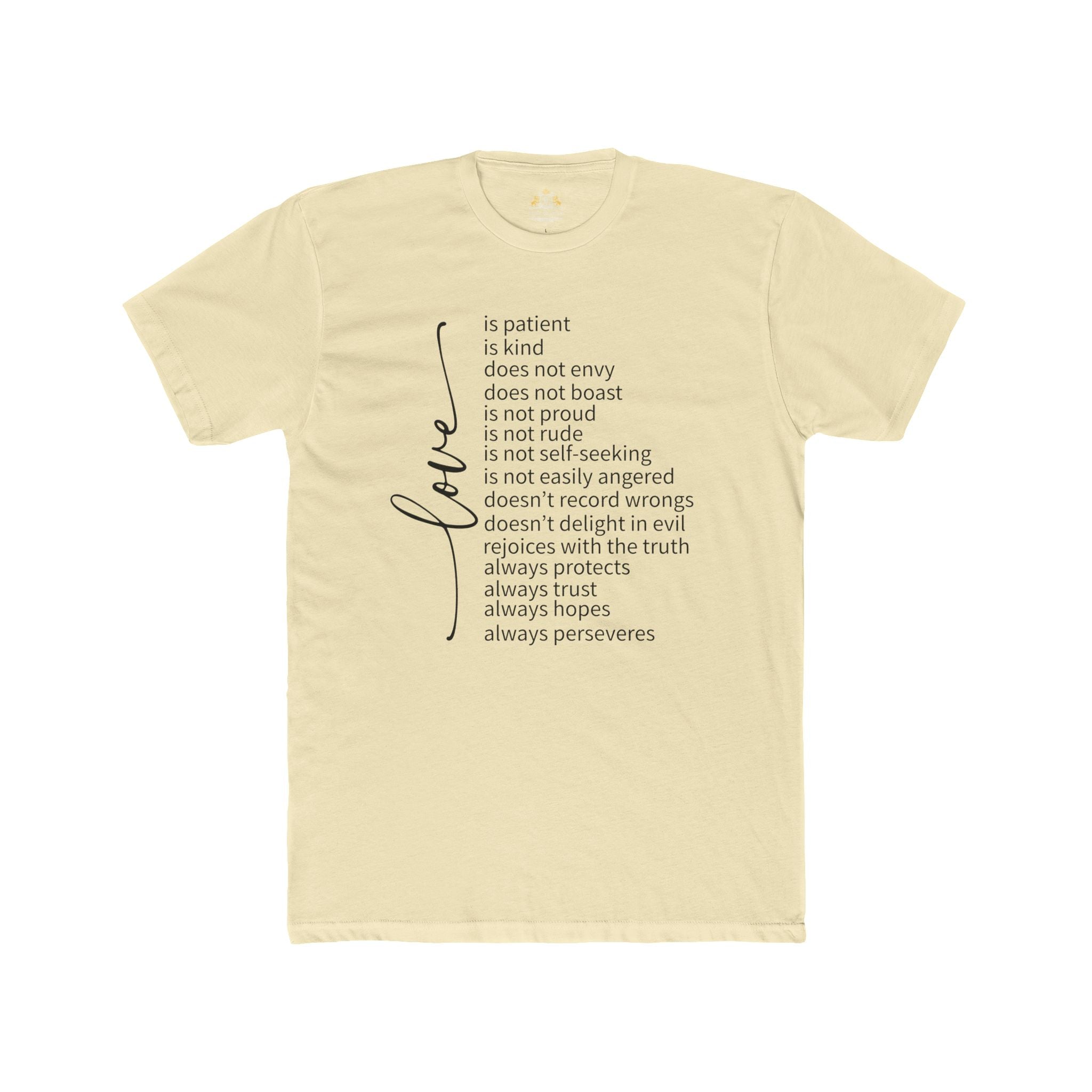Love is Patient T-Shirt — Inspirational Scripture Typography Tee