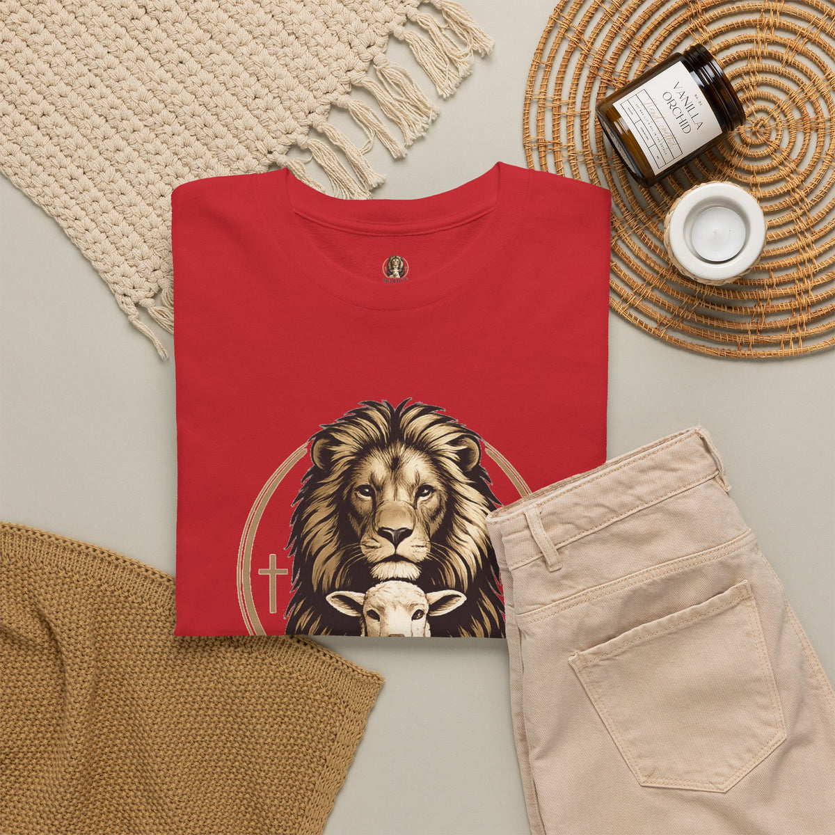 "Badge Of Honor" Lion Graphic Tee (Faith • Purpose • Legacy)