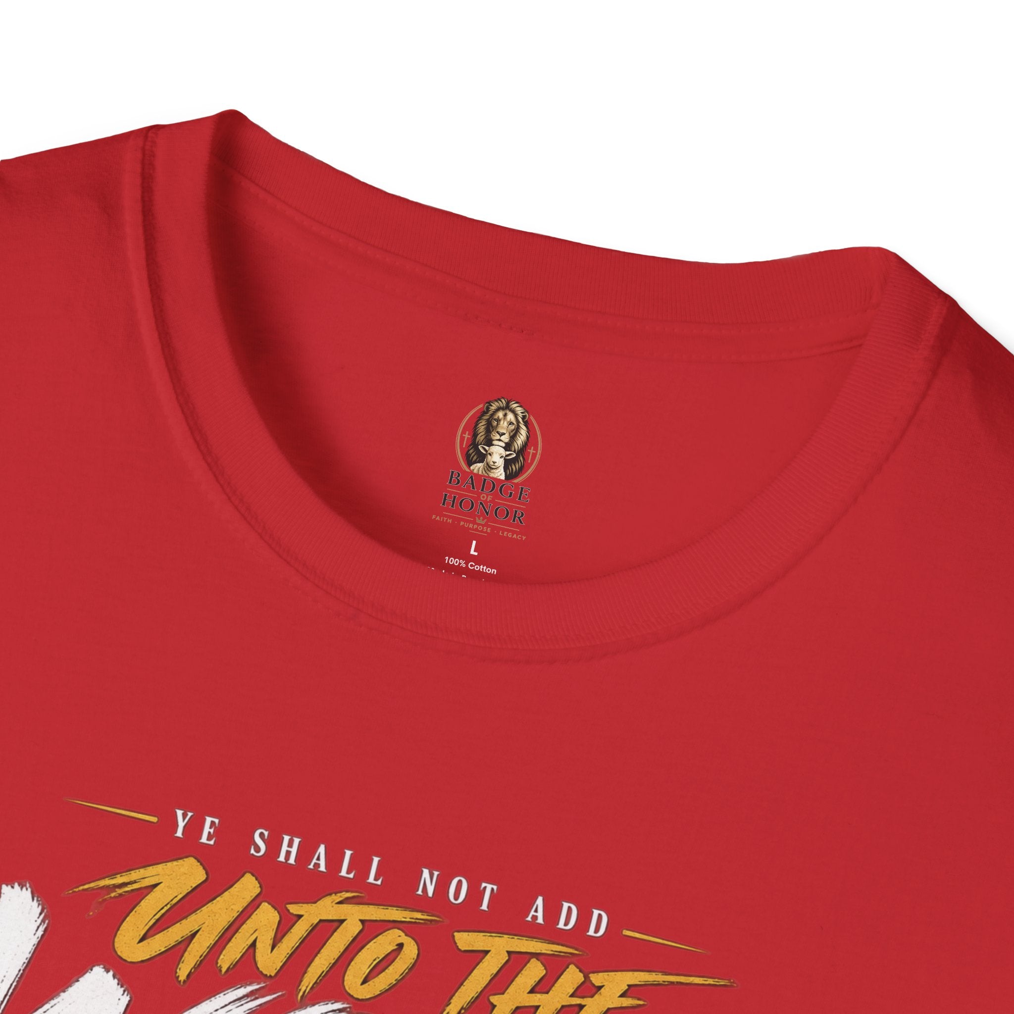 "Ye Shall Not Add Unto the Word" Lion Bible Verse - T-Shirt