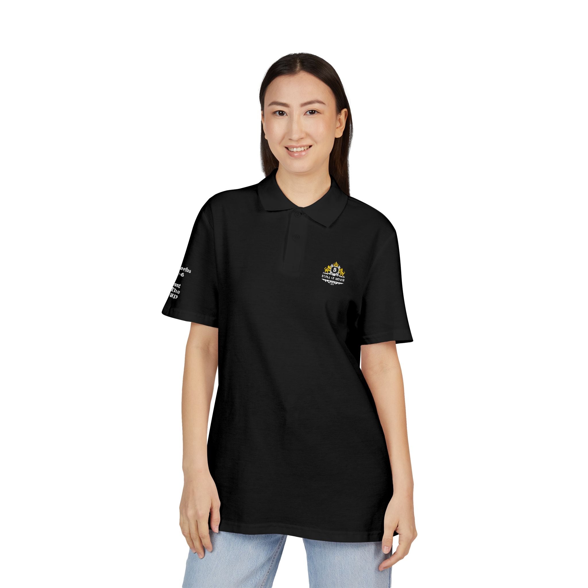 Badge Of Honor Crest Polo Shirt - 'Proverbs 3:5-6 Trust In The Lord'