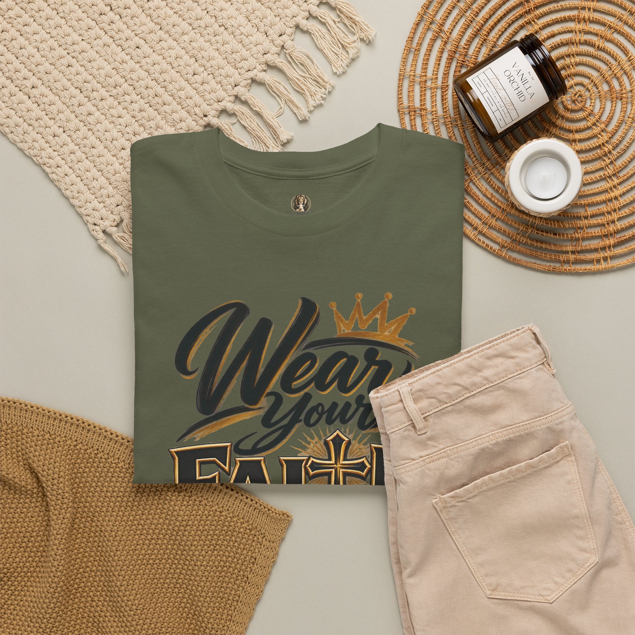 "Wear Your Faith Like A Badge of Honor" V.2 - T-Shirt