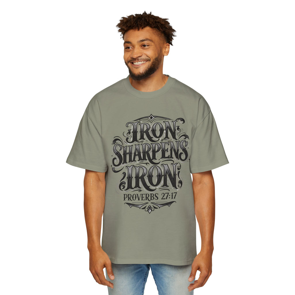 T-Shirt — "Iron Sharpens Iron" Proverbs 27:17 Christian Graphic Tee