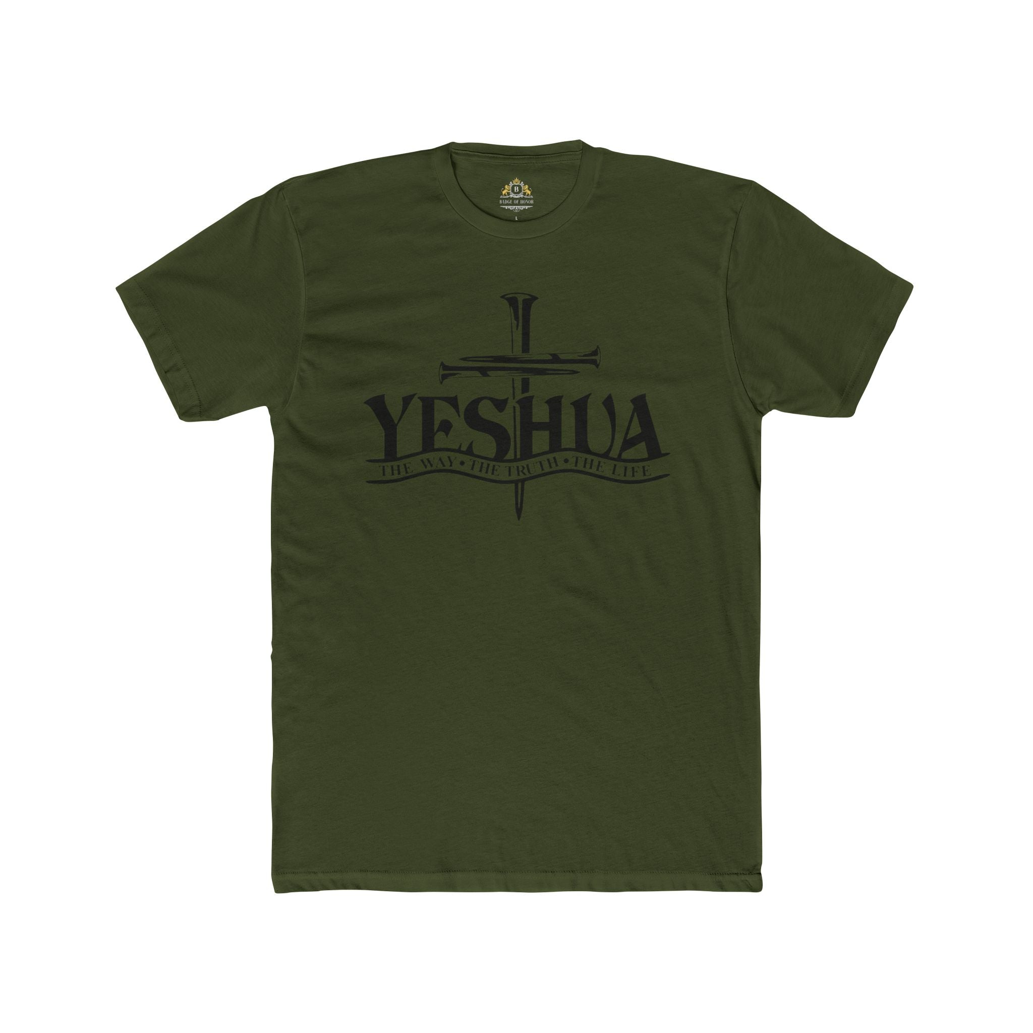 Yeshua Cross T‑Shirt — Faith Christian Tee ("Yeshua: The Way, The Truth, The Life")