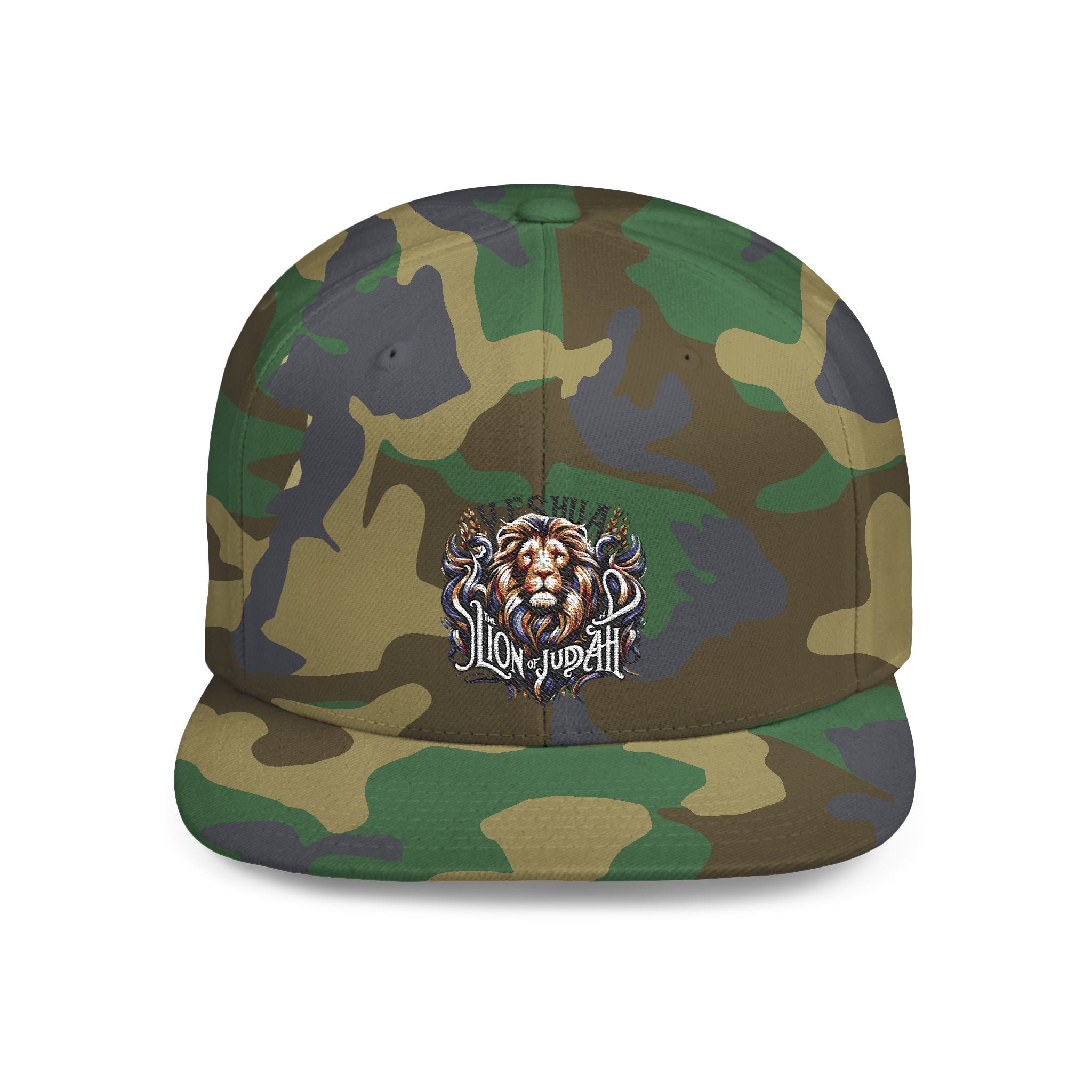 Yeshua Lion Graphic Snapback Hat — 'Loyalty' Flat Bill Cap