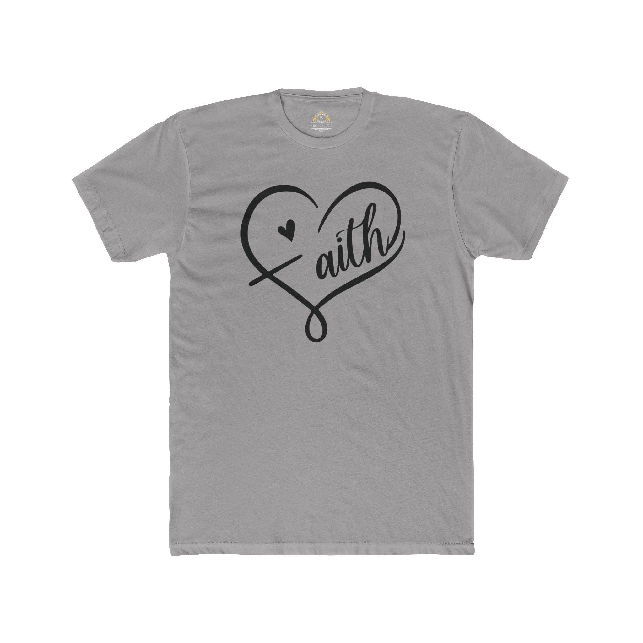 Faith Heart T-Shirt — Script Heart Faith Tee