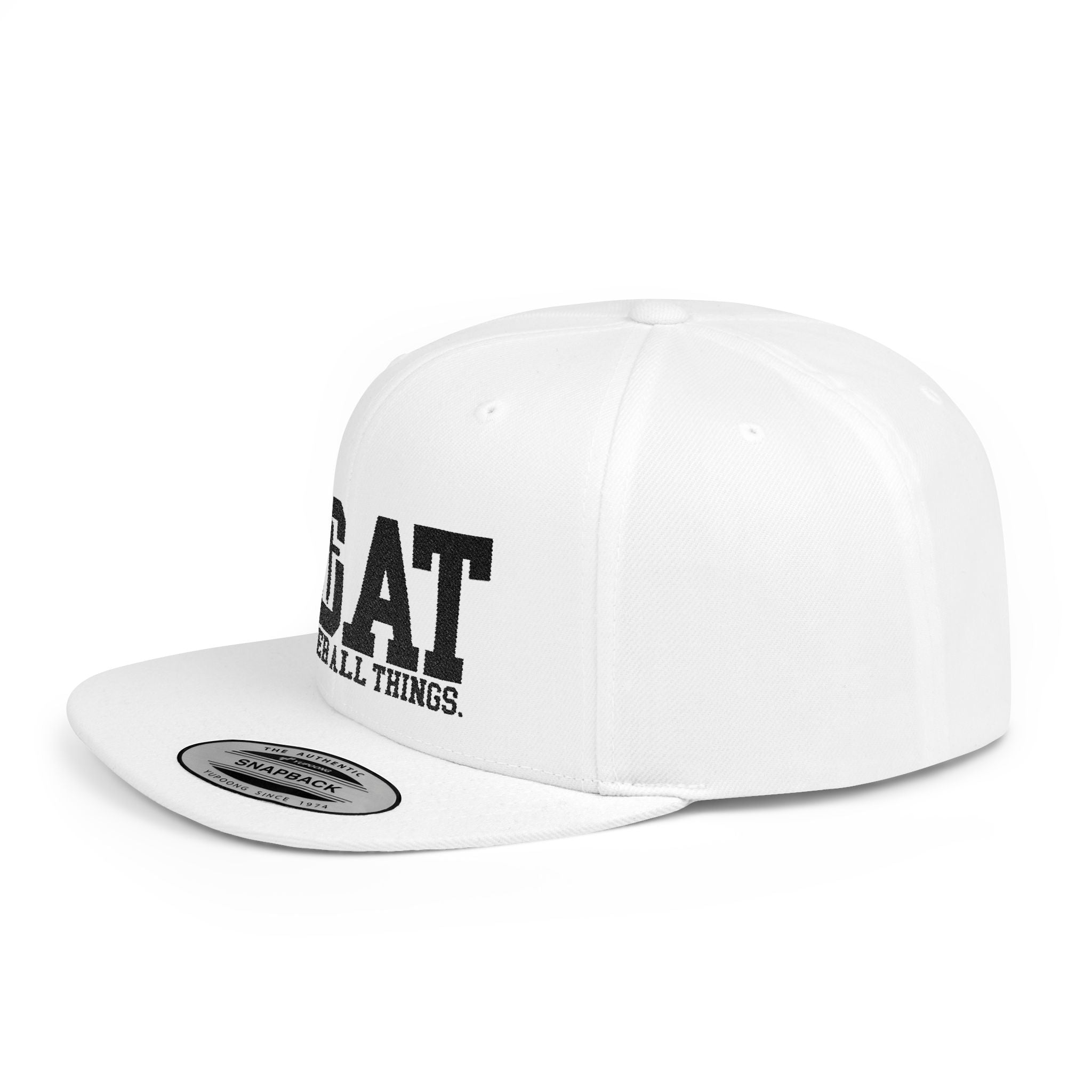 GOAT Snapback Hat — "God Over All Things" Flat-Bill Christian Baseball Cap